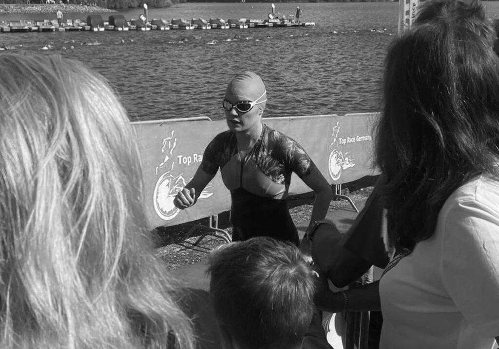 Triathletin Lisa Diemer beim Wettkampf